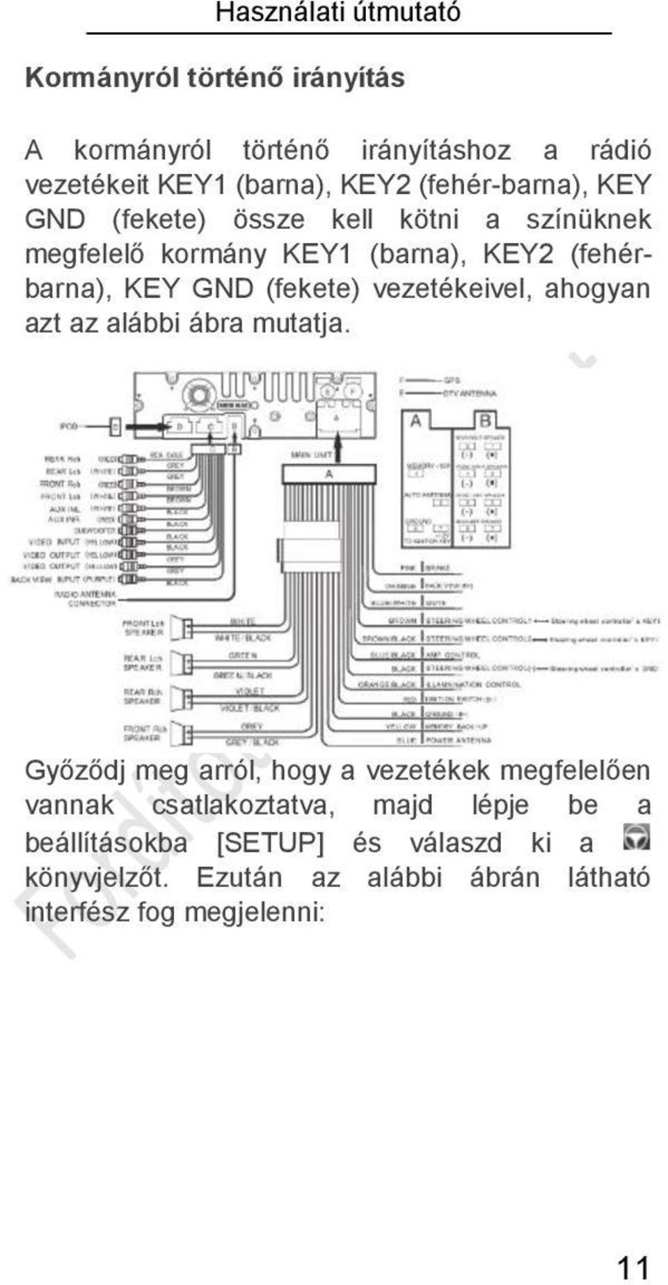 (fekete) vezetékeivel, ahogyan azt az alábbi ábra mutatja.