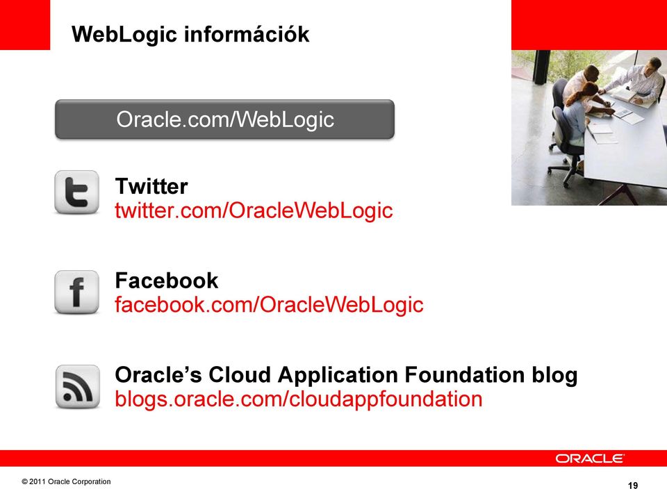 com/oracleweblogic Facebook facebook.