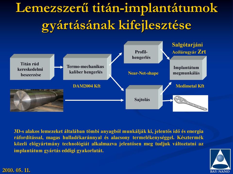 lemezeket általában tömbi anyagból munkálják ki, jelentős idő és energia ráfordítással, magas hulladékaránnyal és alacsony