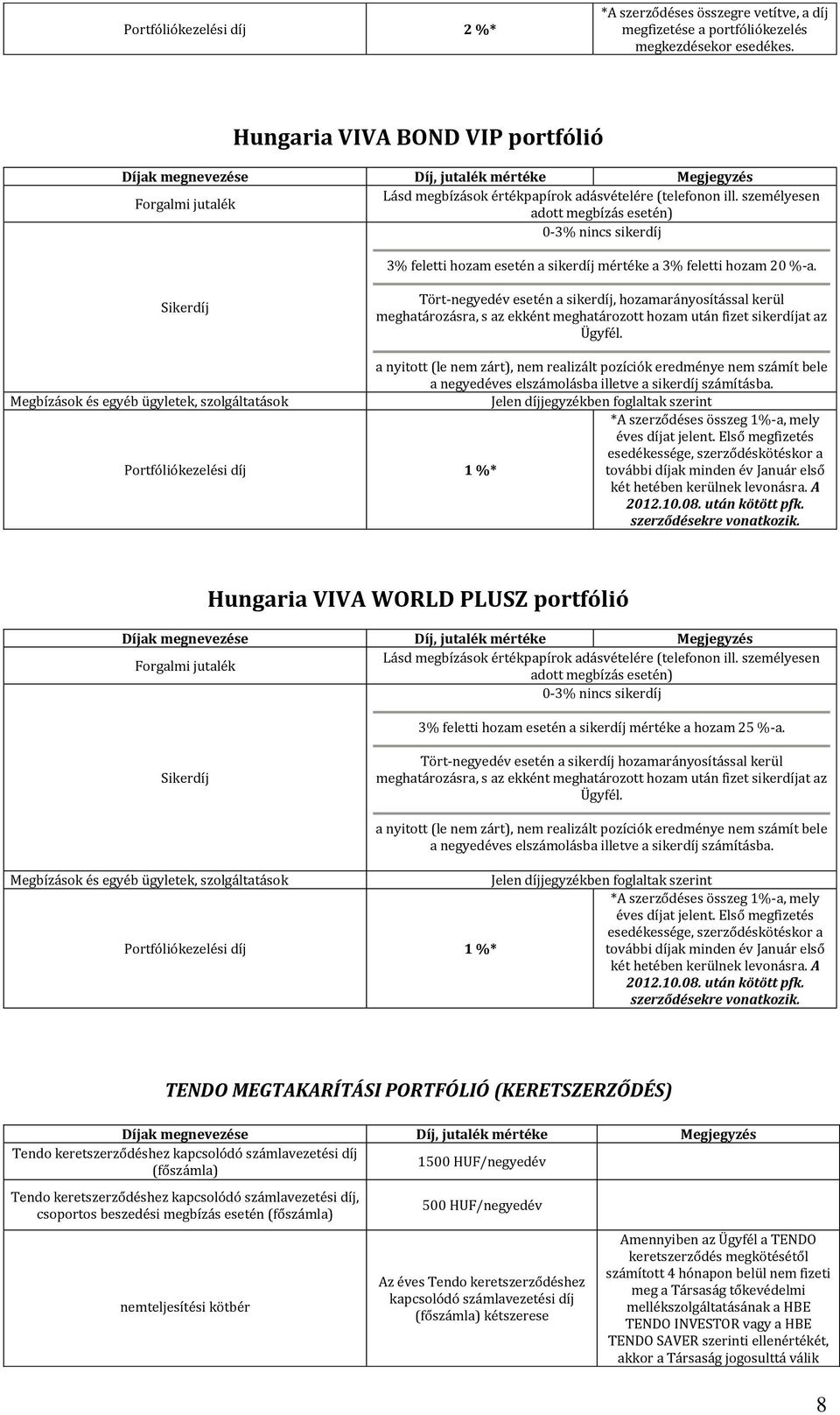 a nyitott (le nem zárt), nem realizált pozíciók eredménye nem számít bele a negyedéves elszámolásba illetve a sikerdíj számításba.