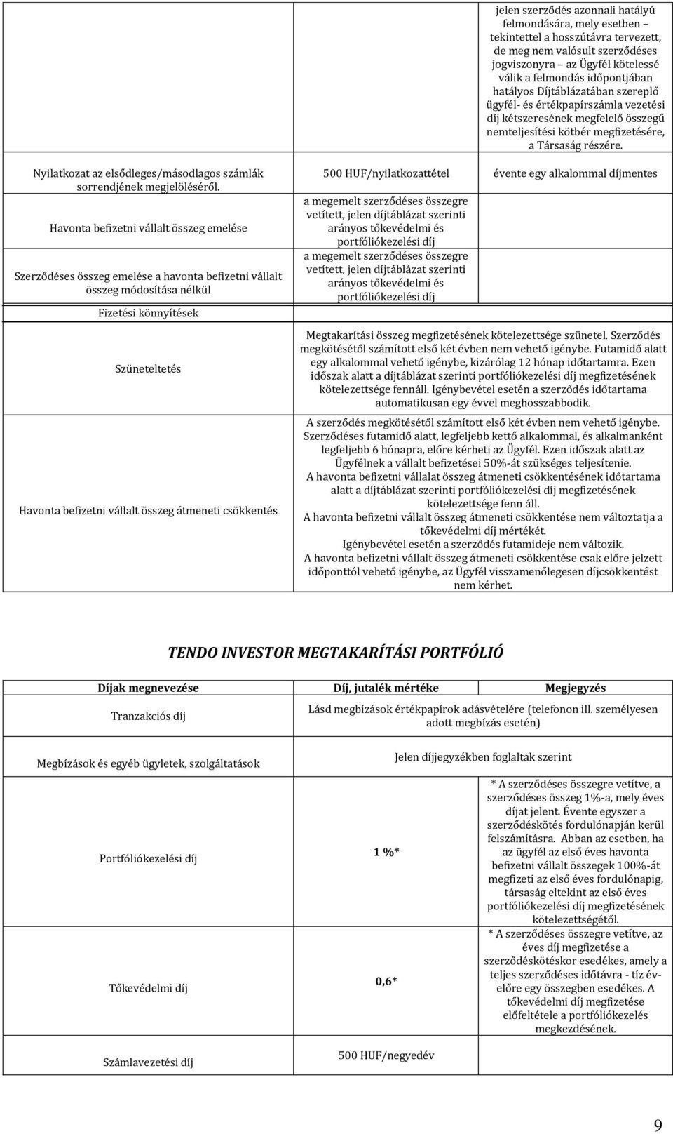 Nyilatkozat az elsődleges/másodlagos számlák sorrendjének megjelöléséről.