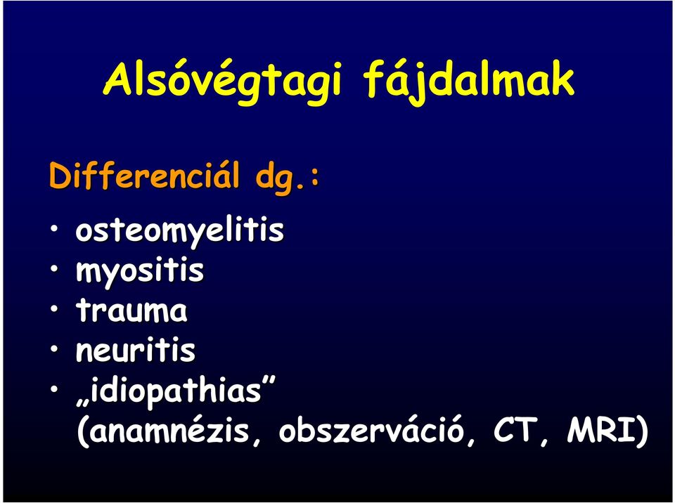 : osteomyelitis myositis trauma