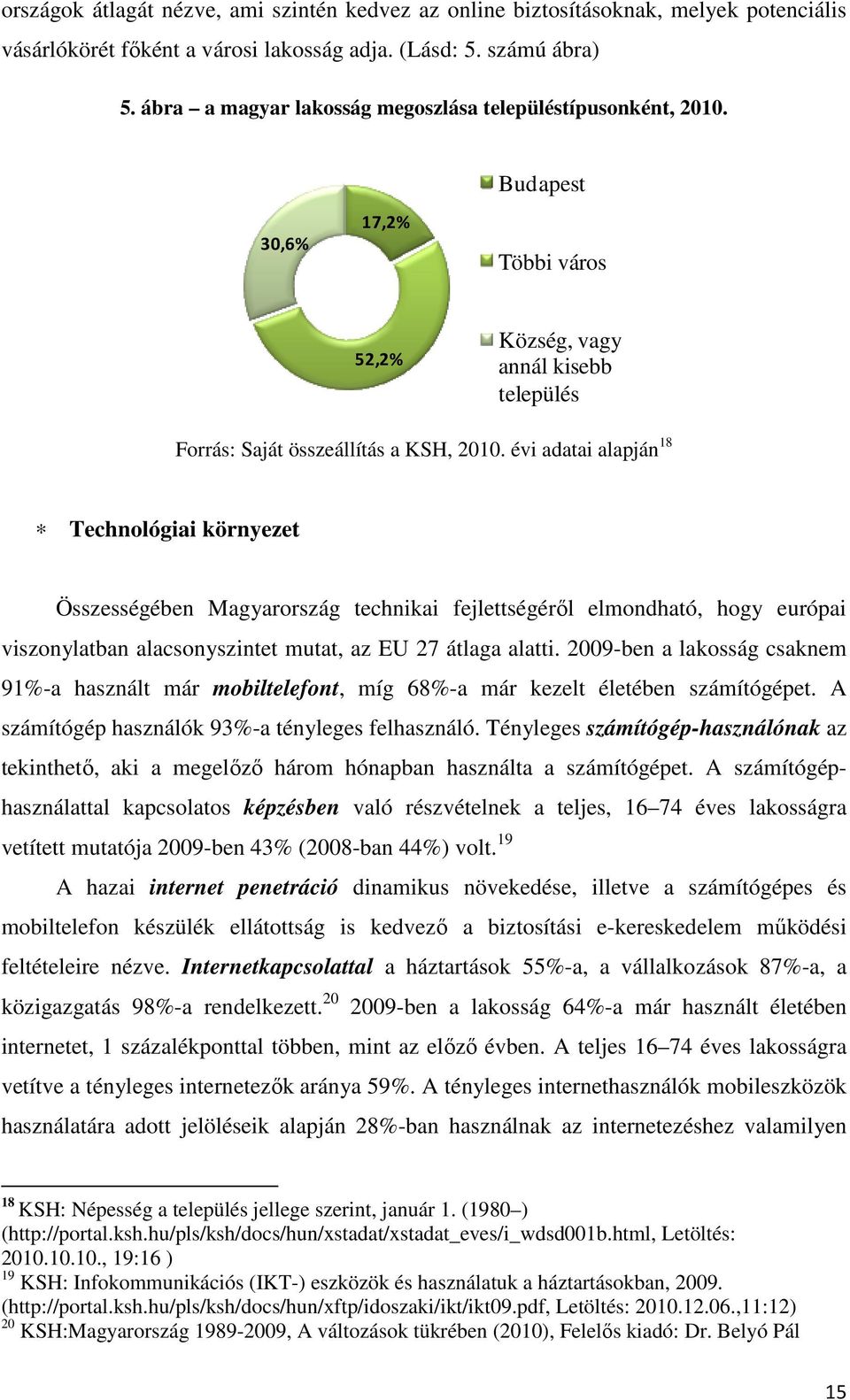 évi adatai alapján 18 Technológiai környezet Összességében Magyarország technikai fejlettségérıl elmondható, hogy európai viszonylatban alacsonyszintet mutat, az EU 27 átlaga alatti.