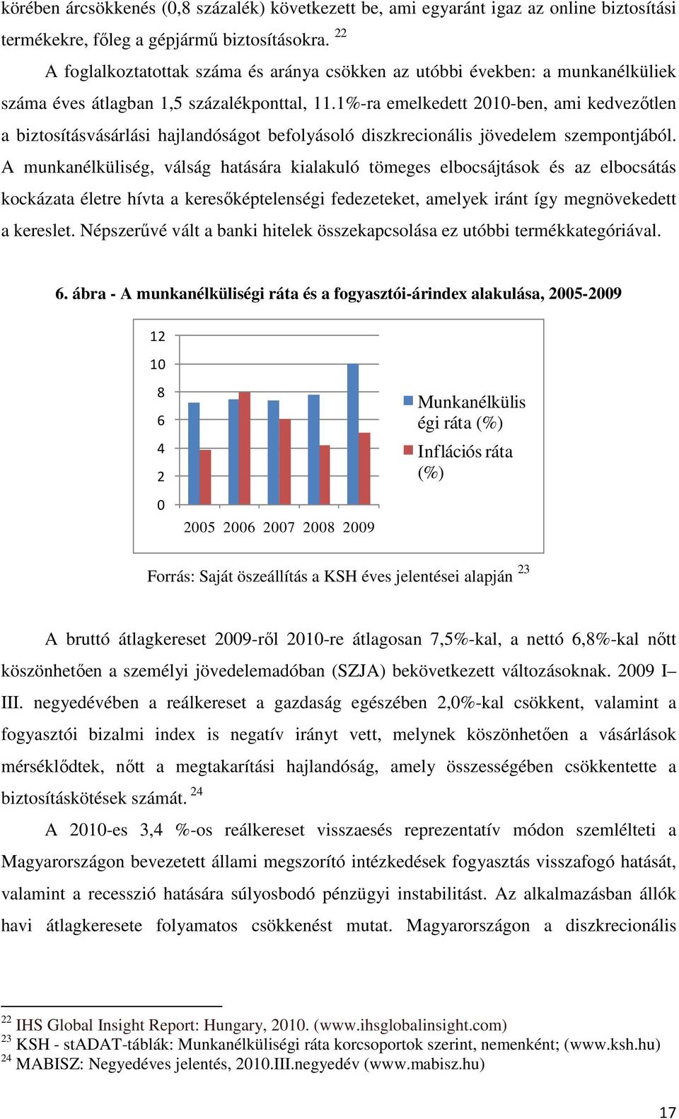 1%-ra emelkedett 2010-ben, ami kedvezıtlen a biztosításvásárlási hajlandóságot befolyásoló diszkrecionális jövedelem szempontjából.