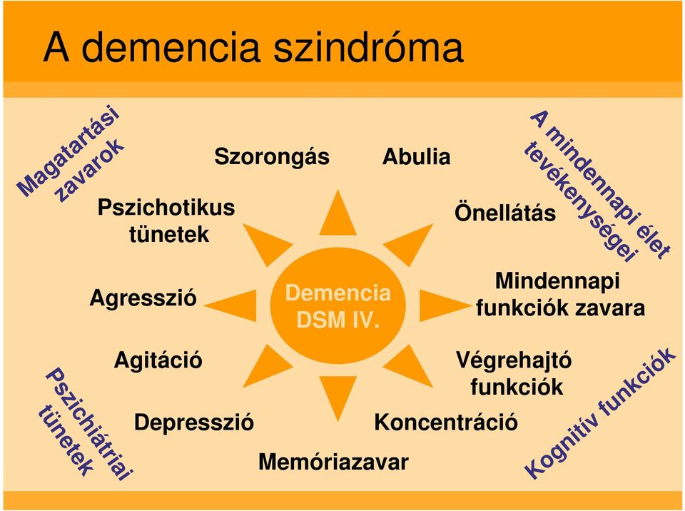 Agitáció Depresszió Demencia DSM IV.