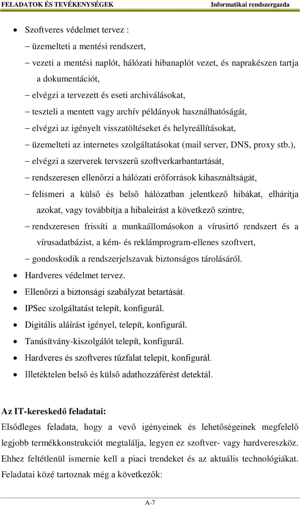 DNS, proxy stb.