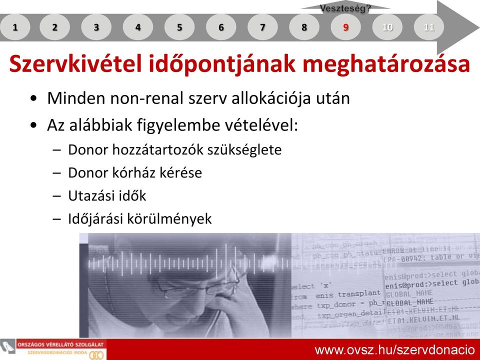 Az alábbiak figyelembe vételével: Donor hozzátartozók