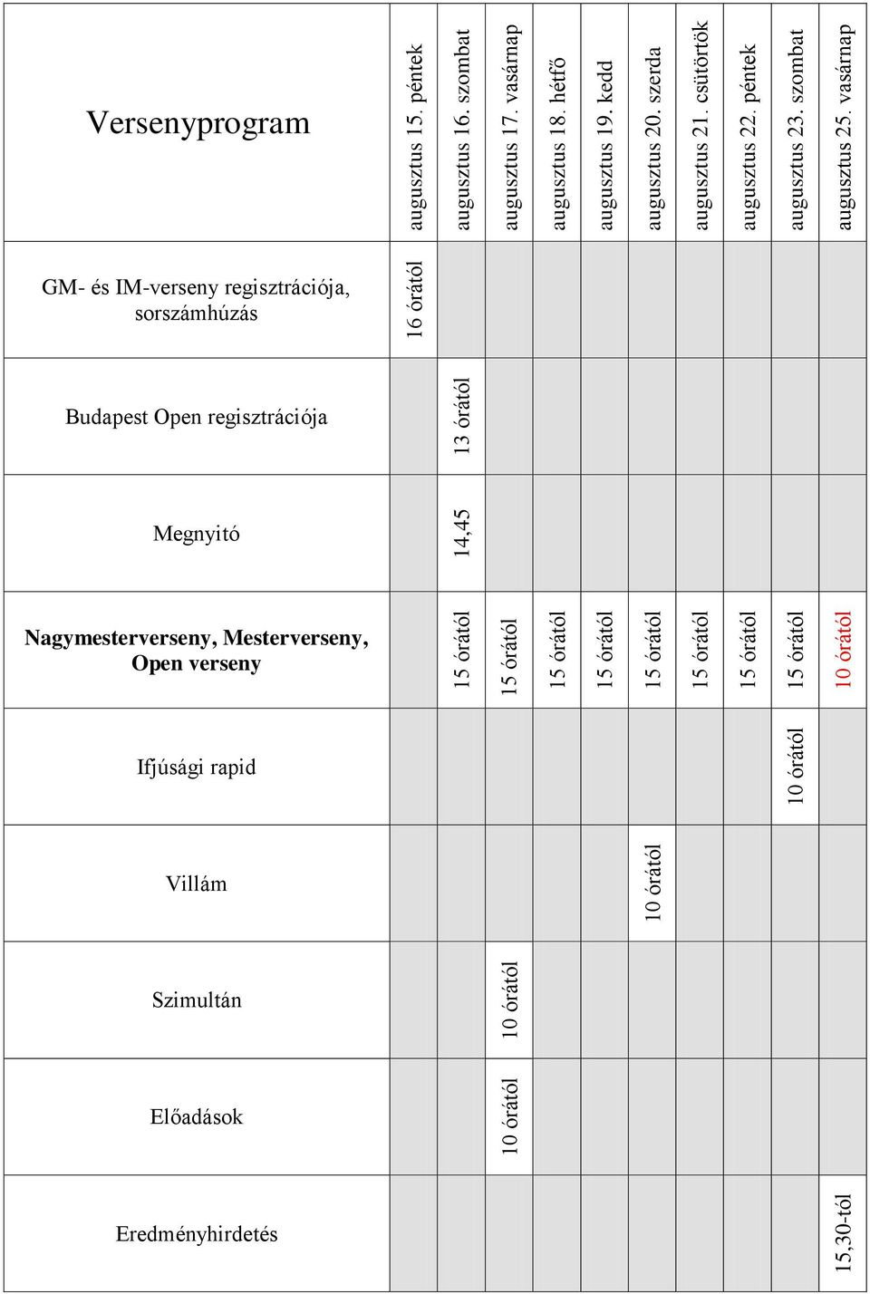 szombat augusztus 25.