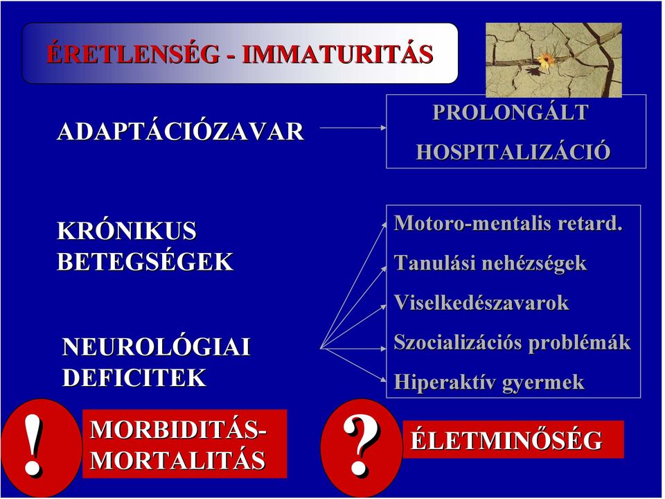 MORBIDITÁS-? Motoro-mentalis retard.