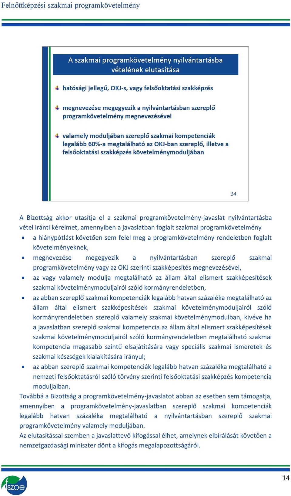 az vagy valamely modulja megtalálható az állam által elismert szakképesítések szakmai követelménymoduljairól szóló kormányrendeletben, az abban szereplő szakmai kompetenciák legalább hatvan százaléka