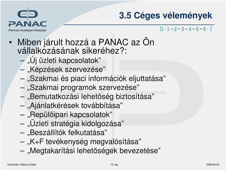 szervezése Bemutatkozási lehetőség biztosítása Ajánlatkérések továbbítása Repülőipari kapcsolatok Üzleti