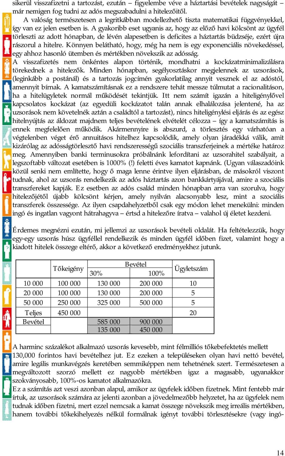 A gyakoribb eset ugyanis az, hogy az előző havi kölcsönt az ügyfél törleszti az adott hónapban, de lévén alapesetben is deficites a háztartás büdzséje, ezért újra rászorul a hitelre.