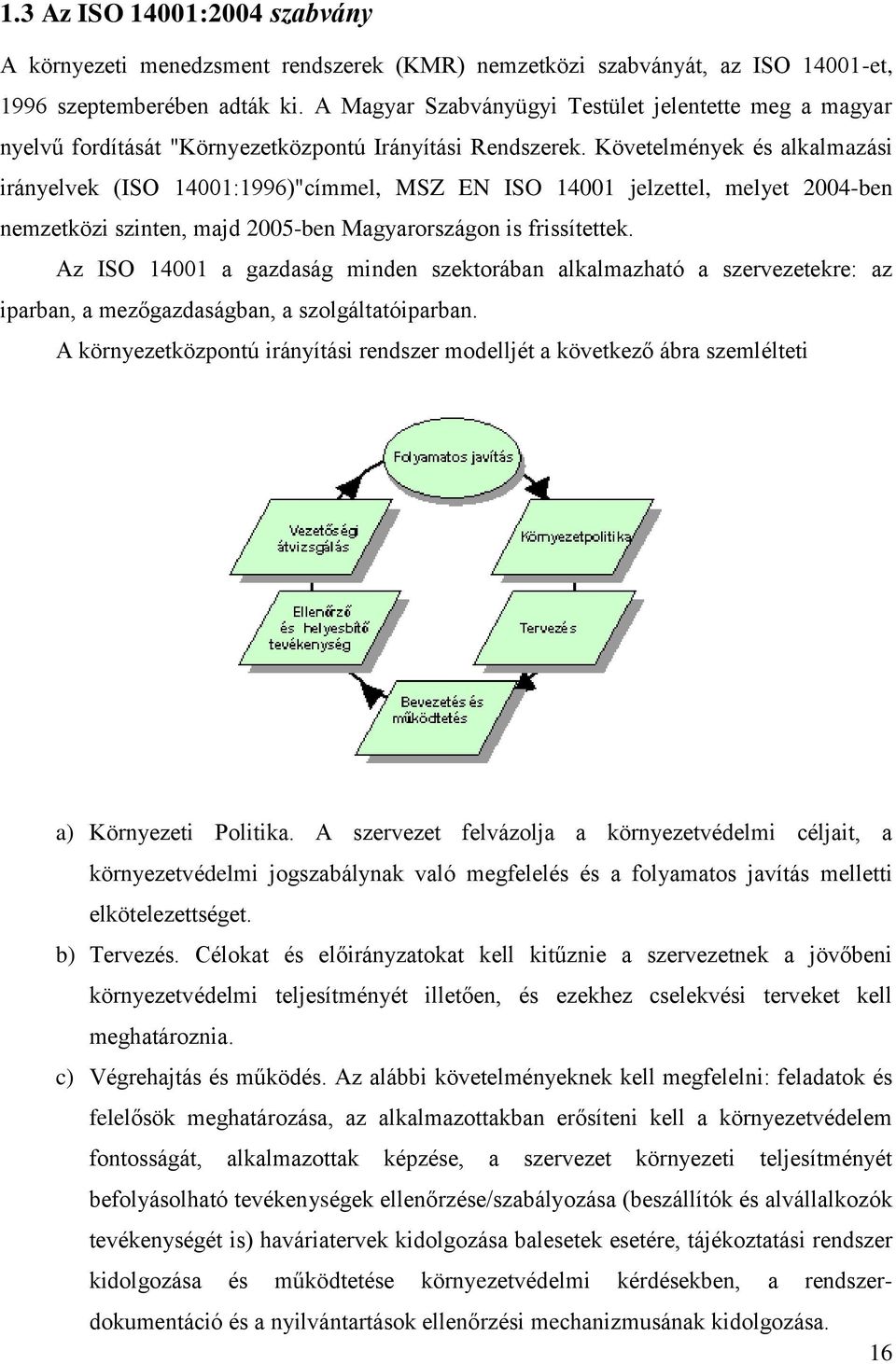 Követelmények és alkalmazási irányelvek (ISO 14001:1996)"címmel, MSZ EN ISO 14001 jelzettel, melyet 2004-ben nemzetközi szinten, majd 2005-ben Magyarországon is frissítettek.