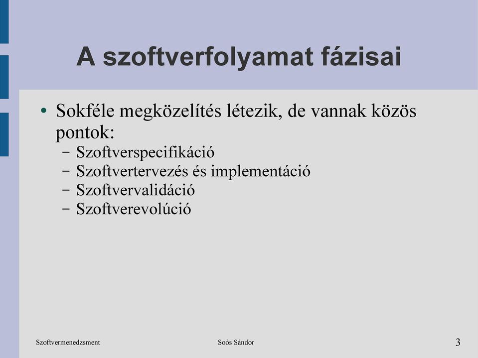 pontok: Szoftverspecifikáció