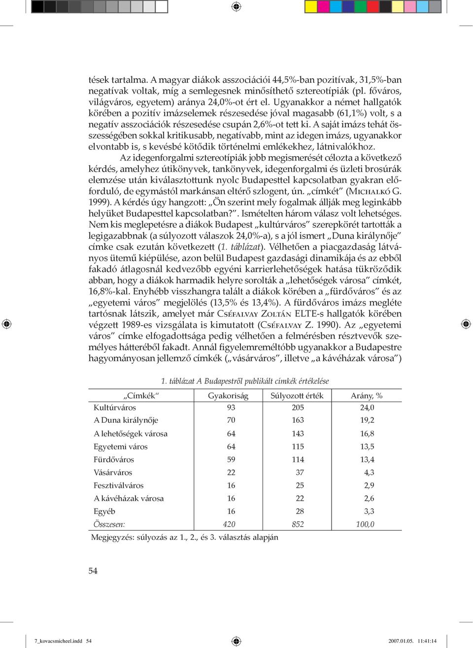 A saj t im zs teh t összességében sokkal kritikusabb, negatívabb, mint az idegen im zs, ugyanakkor elvontabb is, s kevésbé kötődik történelmi emlékekhez, l tnivalókhoz.