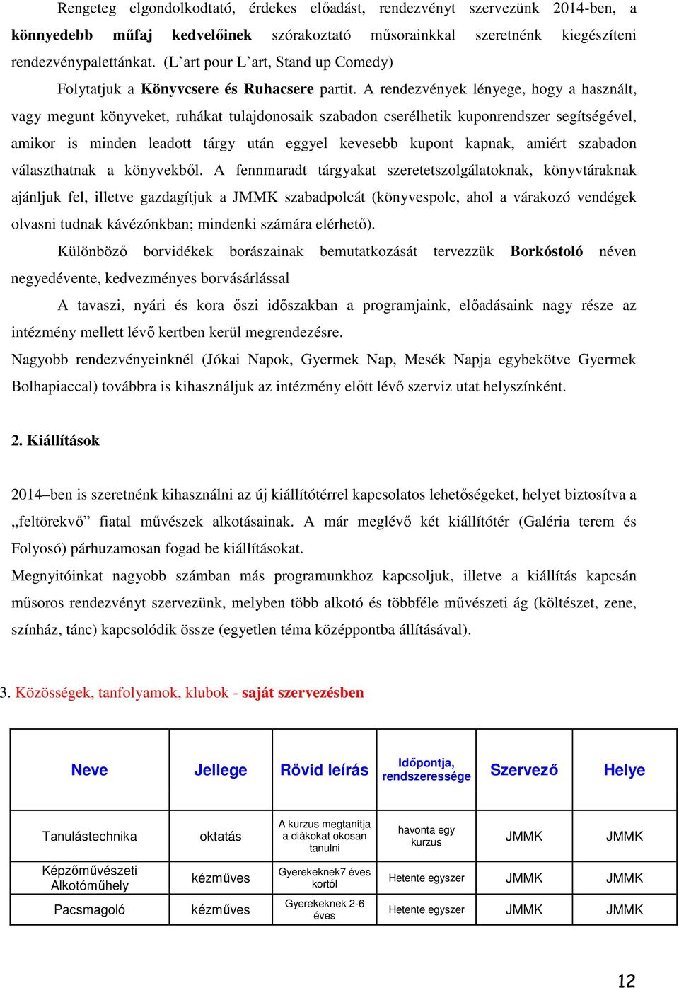 A ek lényege, hogy a használt, vagy megunt könyveket, ruhákat tulajdonosaik szabadon cserélhetik kuponrendszer segítségével, amikor is minden leadott tárgy után eggyel kevesebb kupont kapnak, amiért