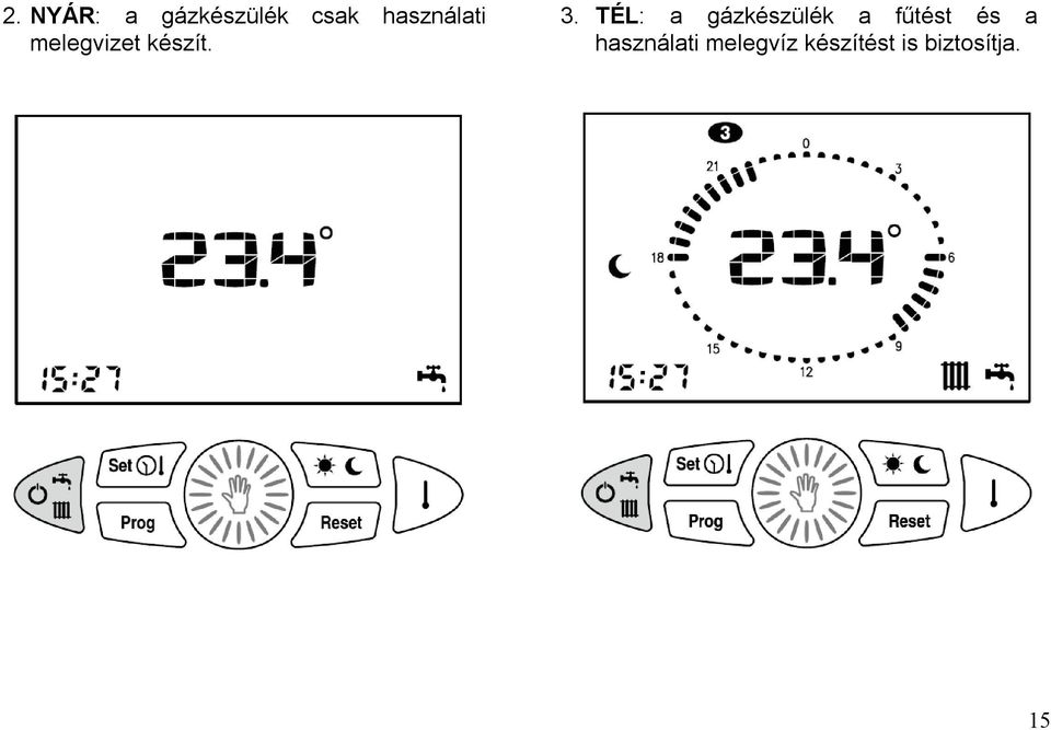 TÉL: a gázkészülék a fűtést és a