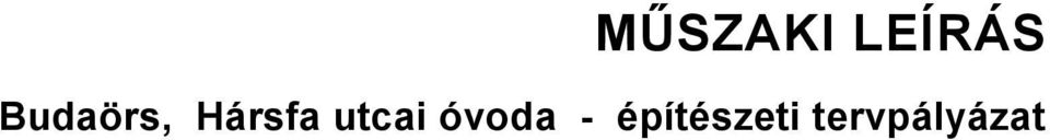 utcai óvoda -