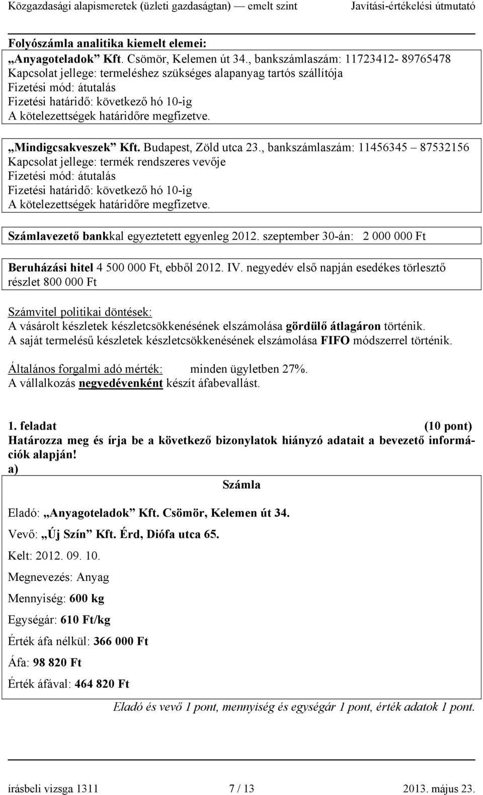 megfizetve. Mindigcsakveszek Kft. Budapest, Zöld utca 23.