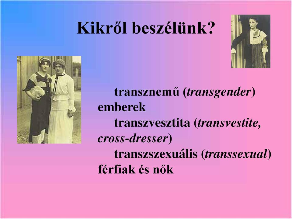 transzvesztita (transvestite,