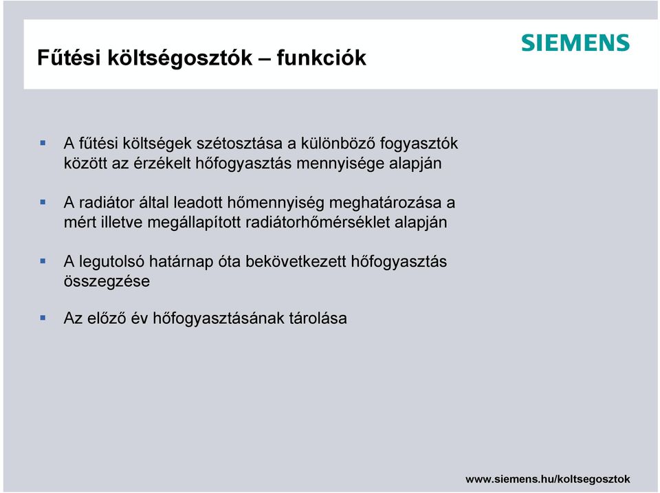 hőmennyiség meghatározása a mért illetve megállapított radiátorhőmérséklet alapján A