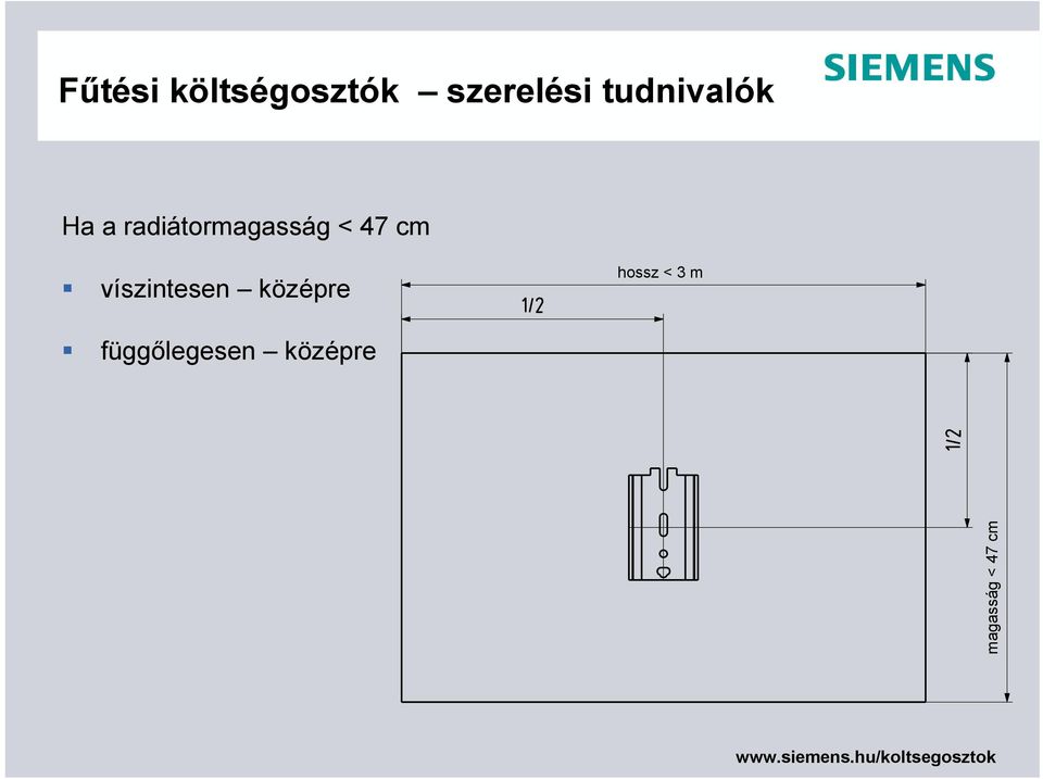 47 cm víszintesen középre hossz < 3