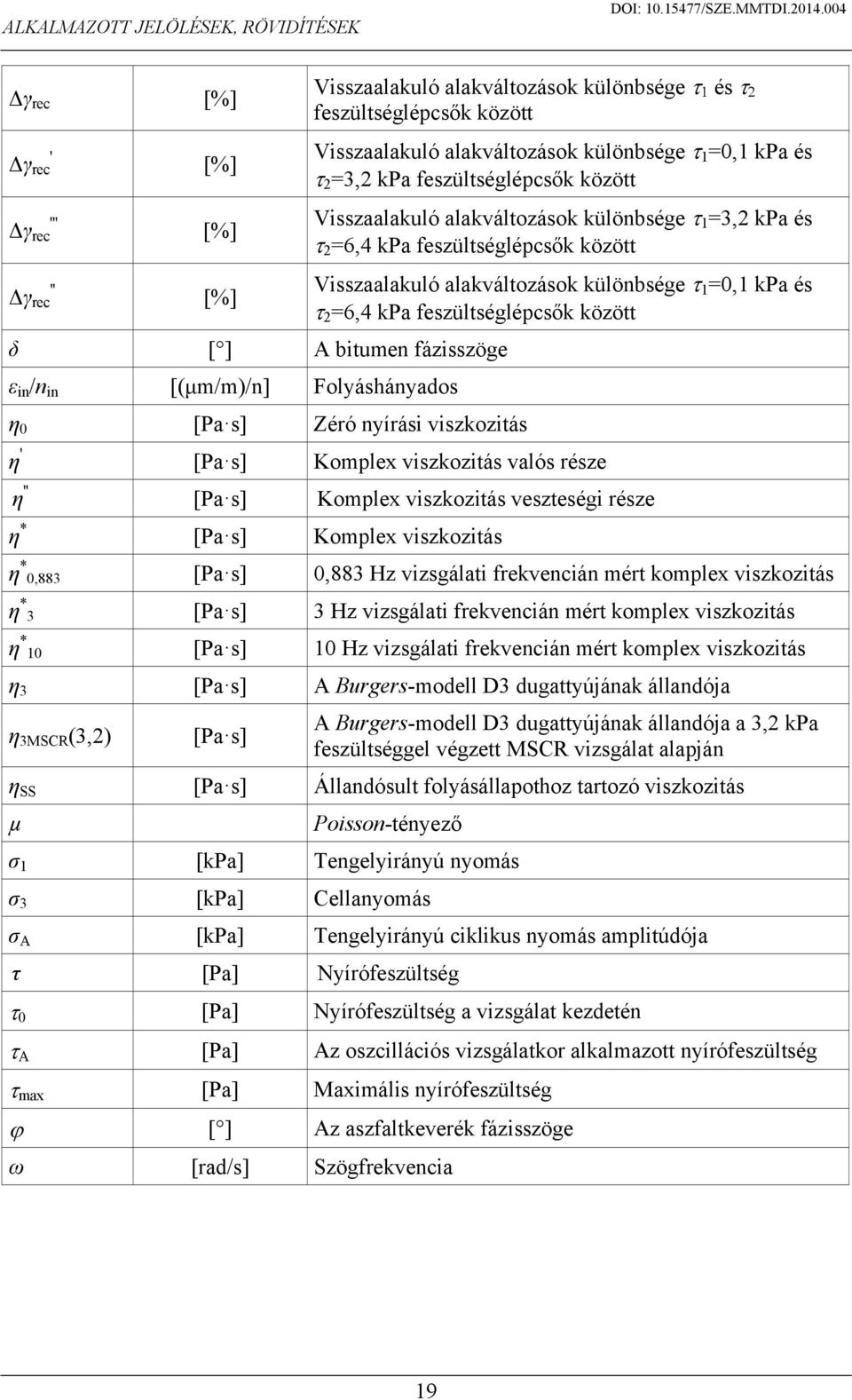 =3,2 kpa és 2 =6,4 kpa feszültséglépcsők között Visszaalakuló alakváltozások különbsége 1 =0,1 kpa és 2 =6,4 kpa feszültséglépcsők között η ' [Pa s] Komplex viszkozitás valós része η " [Pa s] Komplex