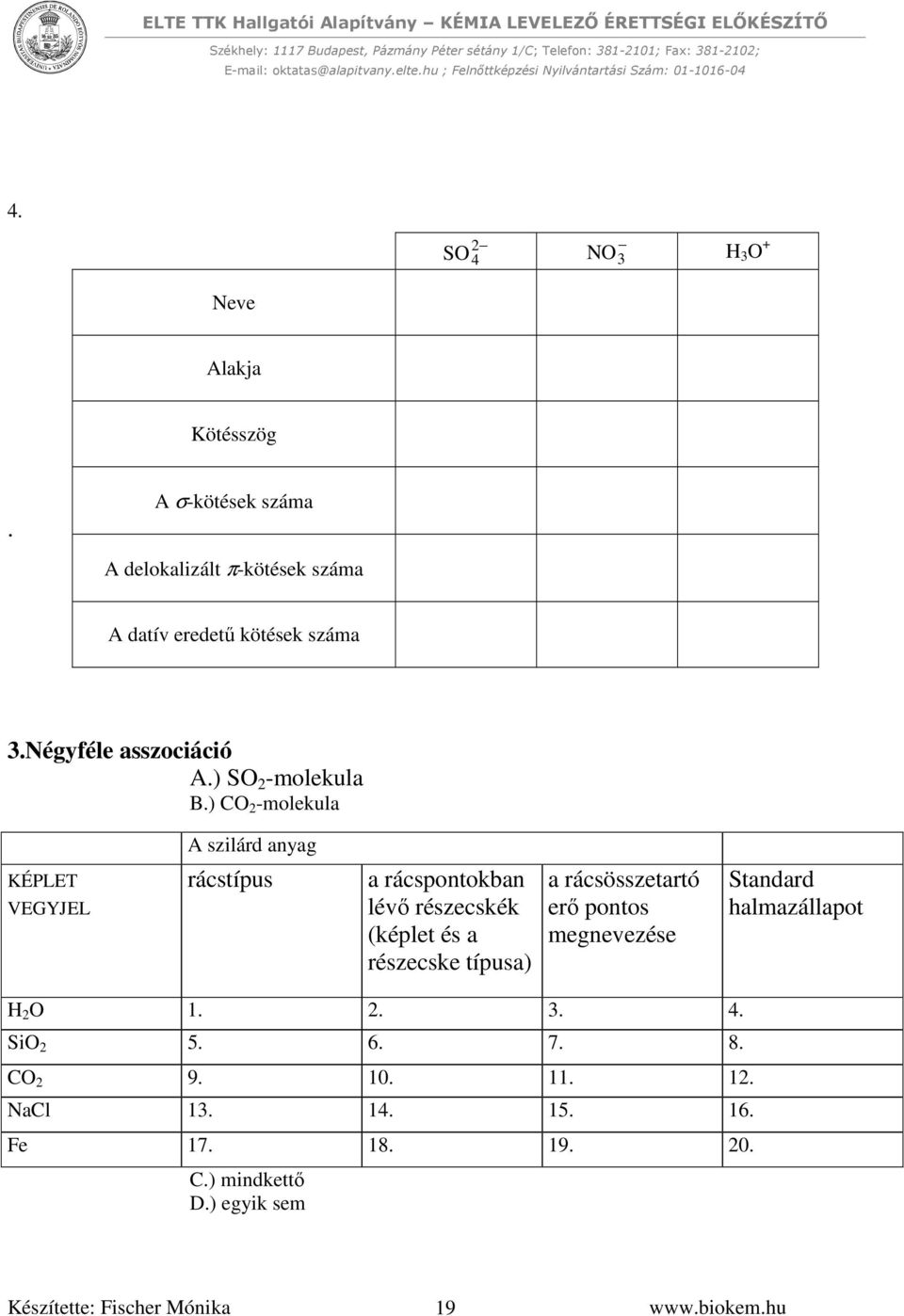 ) SO 2 -molekula B.