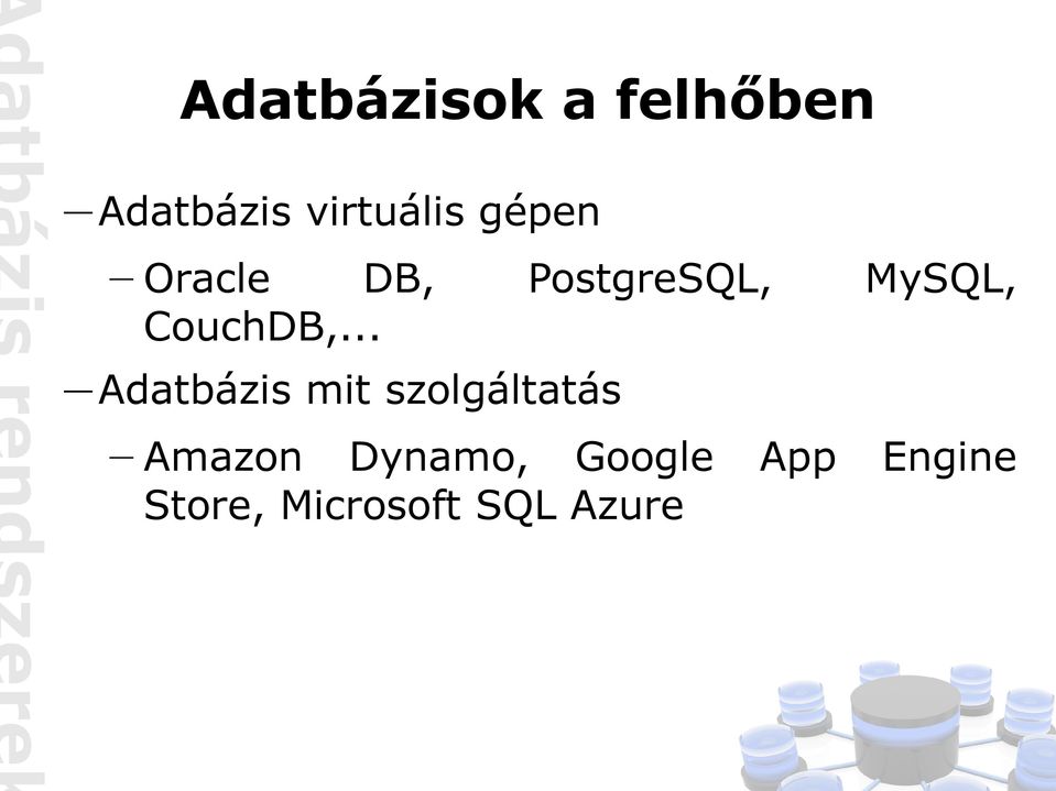 .. Adatbázis mit szolgáltatás Amazon Dynamo,