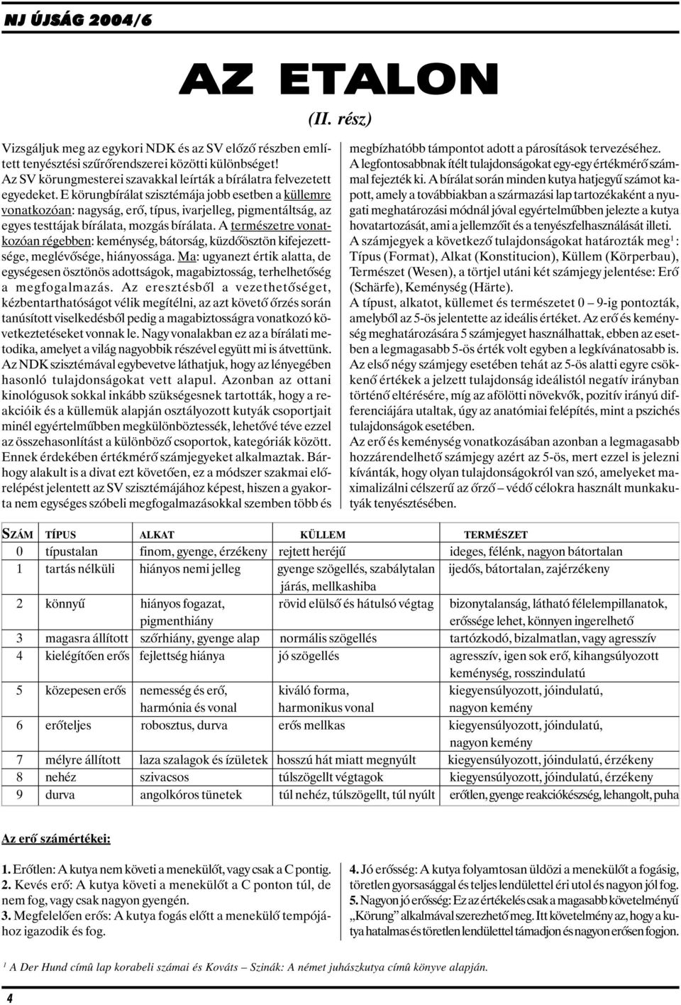 E körungbírálat szisztémája jobb esetben a küllemre vonatkozóan: nagyság, erõ, típus, ivarjelleg, pigmentáltság, az egyes testtájak bírálata, mozgás bírálata.