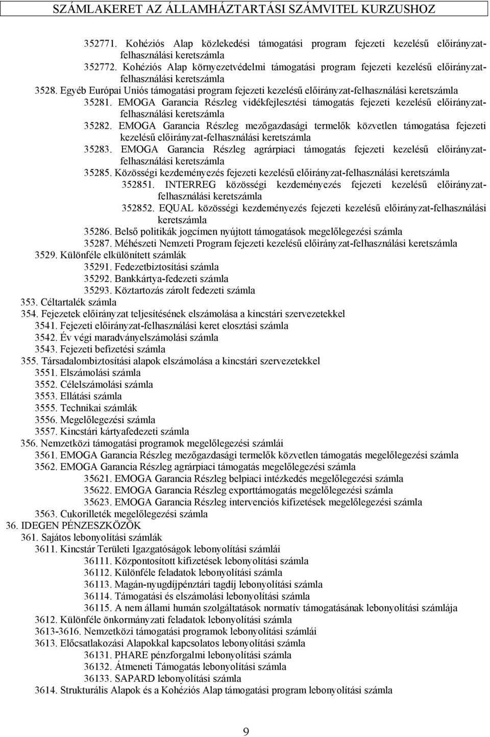 Egyéb Európai Uniós támogatási program fejezeti kezelésű előirányzat-felhasználási keretszámla 35281.