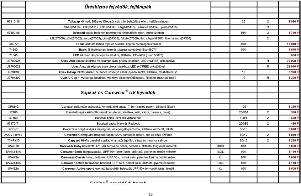 .. kék(57300), zöld(57302), sárga(57303), piros(57305), fekete(57306), fluo sárga(57307), fluo narancs(57308).