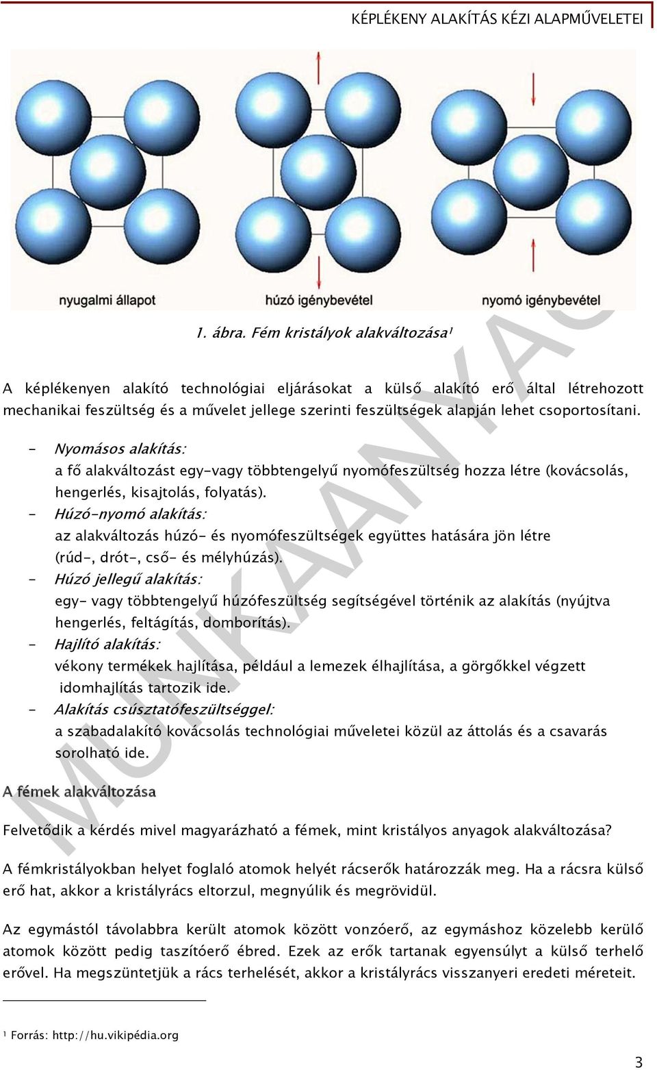 csoportosítani. - Nyomásos alakítás: a fő alakváltozást egy-vagy többtengelyű nyomófeszültség hozza létre (kovácsolás, hengerlés, kisajtolás, folyatás).