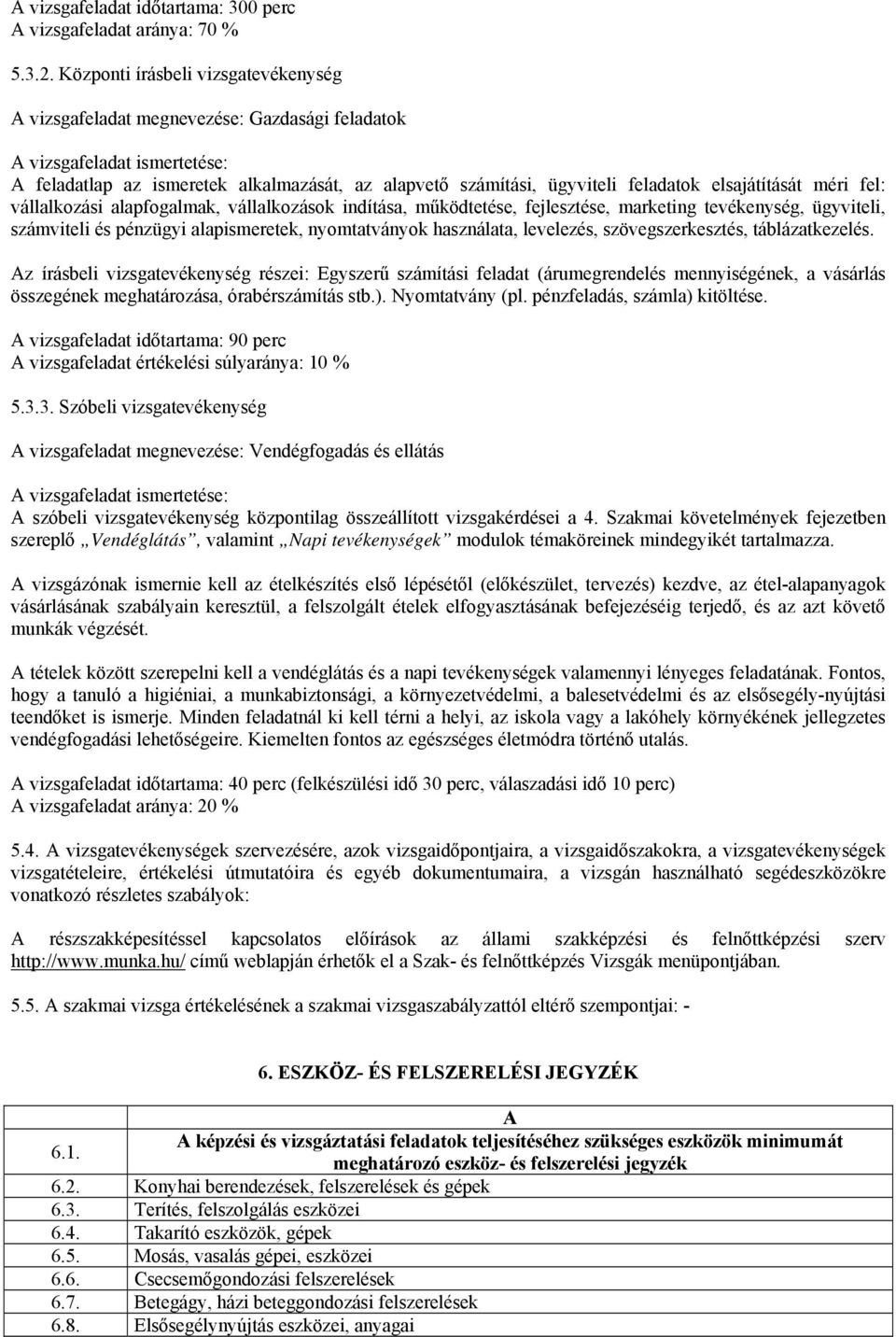 vállalkozási alapfogalmak, vállalkozások indítása, működtetése, fejlesztése, marketing tevékenység, ügyviteli, számviteli és pénzügyi alapismeretek, nyomtatványok használata, levelezés,