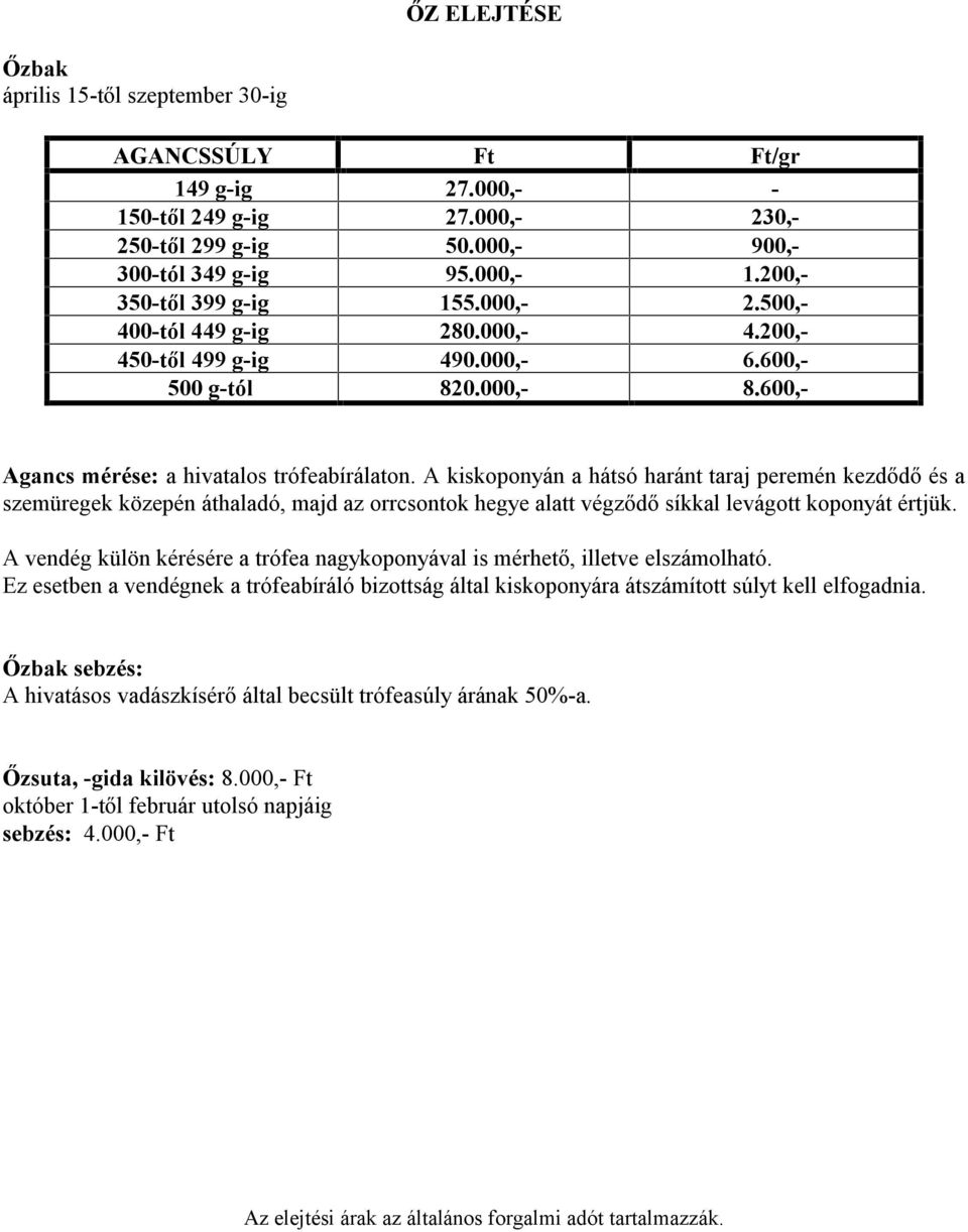 A kiskoponyán a hátsó haránt taraj peremén kezdődő és a szemüregek közepén áthaladó, majd az orrcsontok hegye alatt végződő síkkal levágott koponyát értjük.