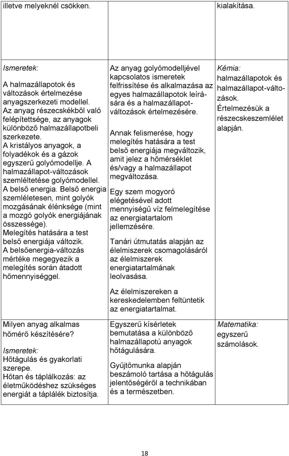 A halmazállapot-változások szemléltetése golyómodellel. A belső energia. Belső energia szemléletesen, mint golyók mozgásának élénksége (mint a mozgó golyók energiájának összessége).