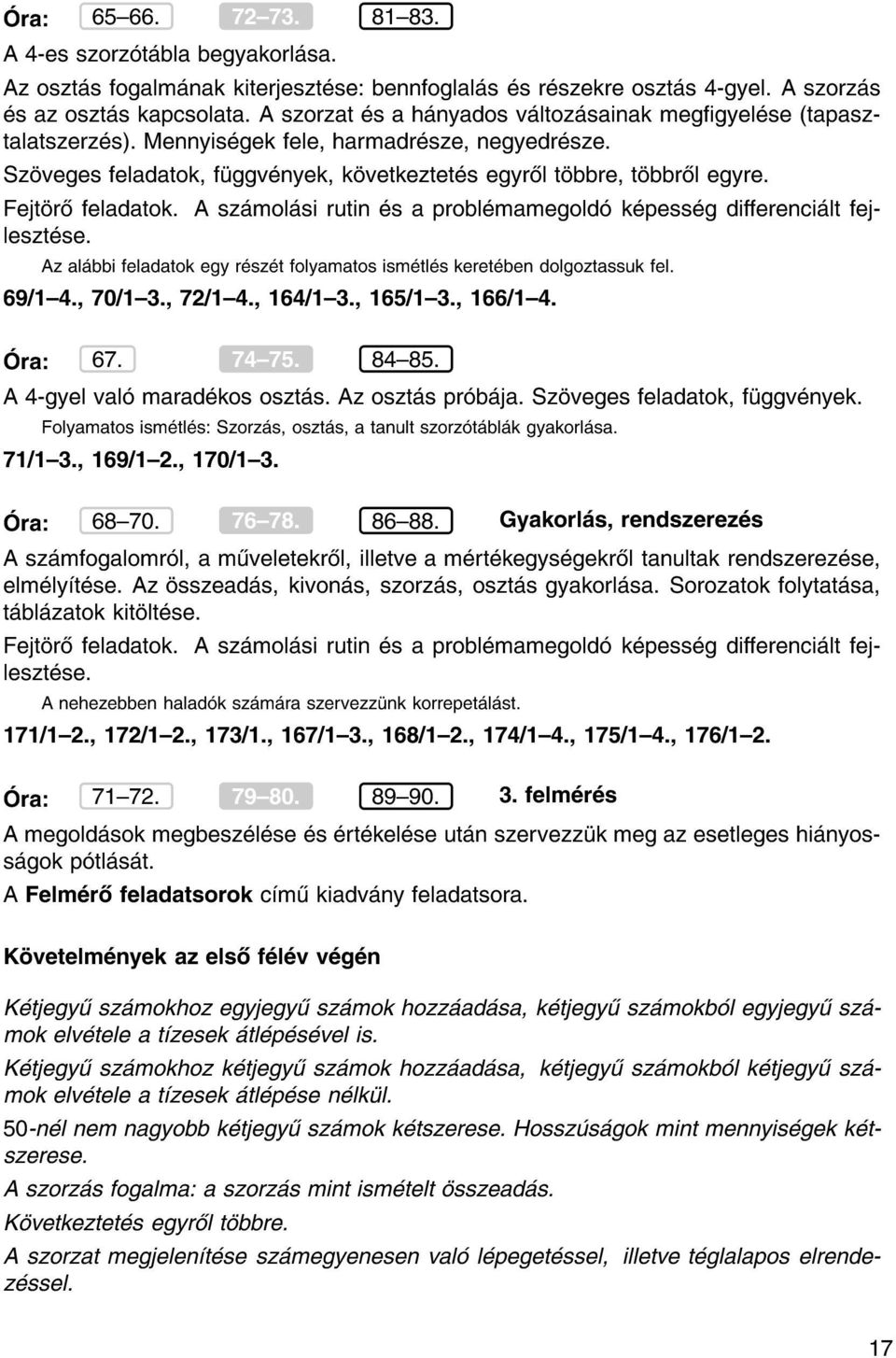 A sz mol si rutin s a probl mamegold k pess g dierenci lt fej- Fejt r feladatok. leszt se. Az al bbi feladatok egy r sz t folyamatos ism tl s keret ben dolgoztassuk fel. 69/1{4., 70/1{3., 72/1{4.