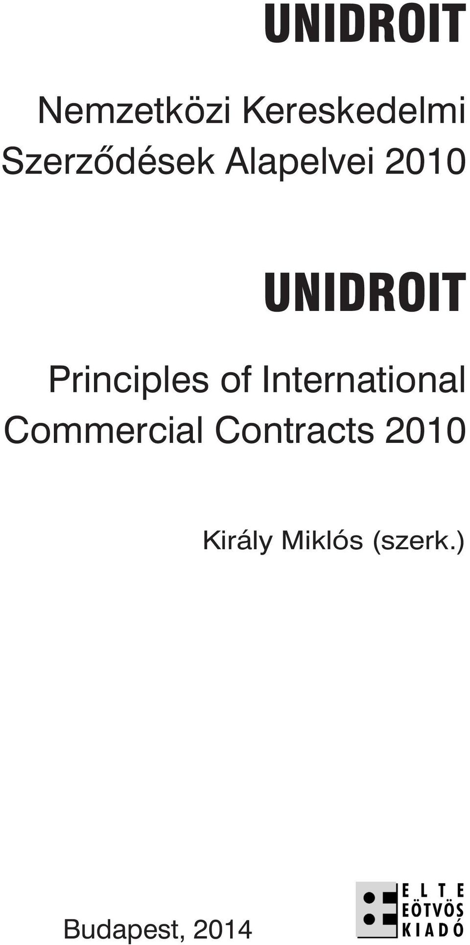 Principles of International Commercial