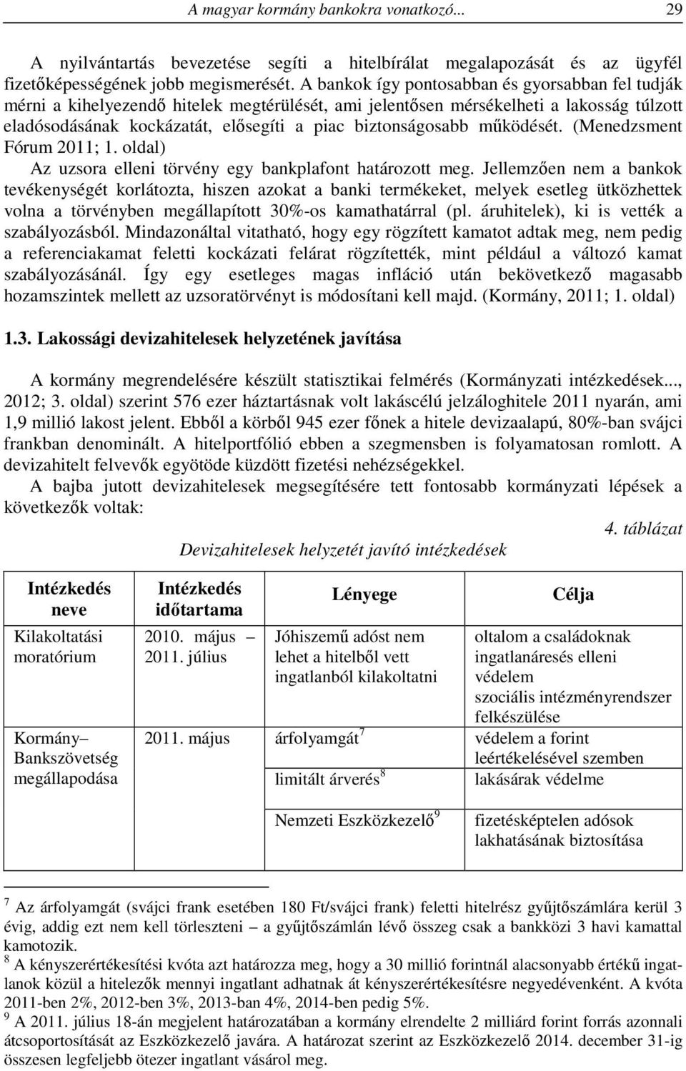 működését. (Menedzsment Fórum 2011; 1. oldal) Az uzsora elleni törvény egy bankplafont határozott meg.