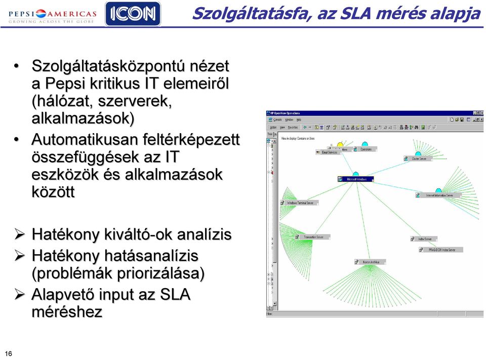 összefüggések az IT eszközök és s alkalmazások között Hatékony kivált ltó-ok analízis