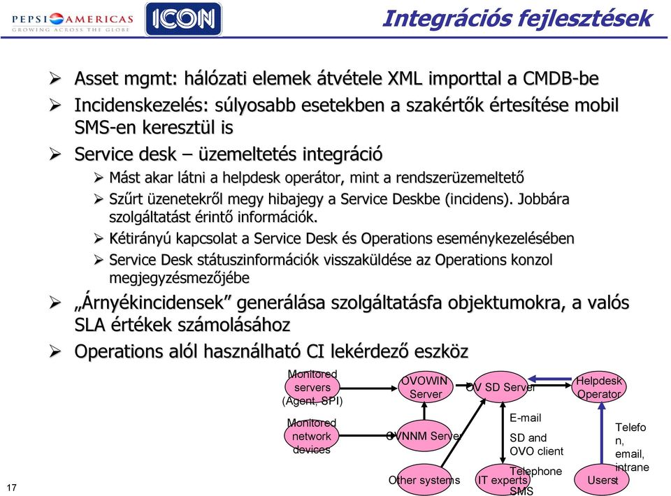 Jobbára szolgáltat ltatást érintő informáci ciók.