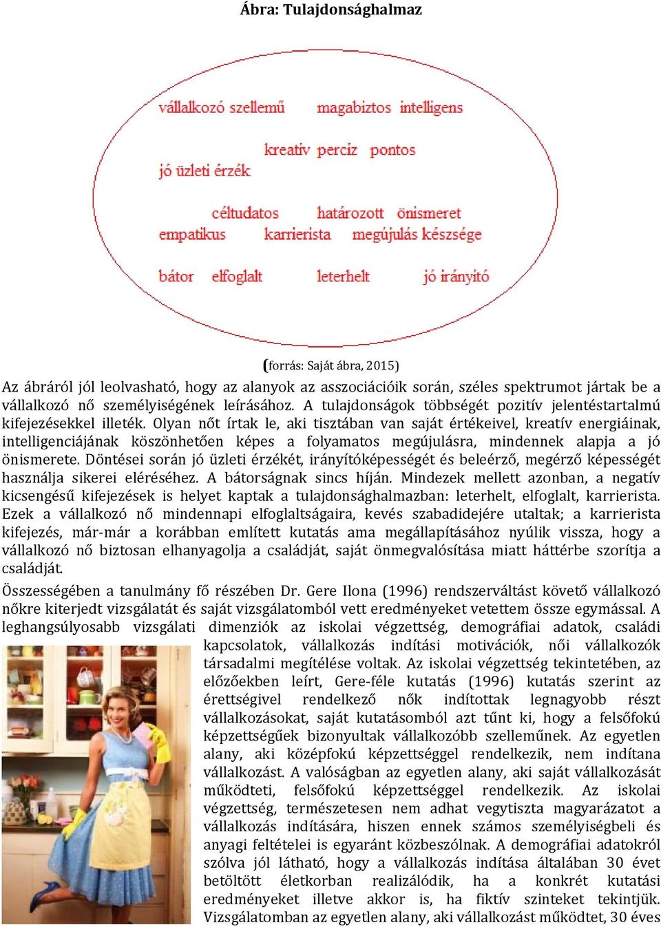 Olyan nőt írtak le, aki tisztában van saját értékeivel, kreatív energiáinak, intelligenciájának köszönhetően képes a folyamatos megújulásra, mindennek alapja a jó önismerete.