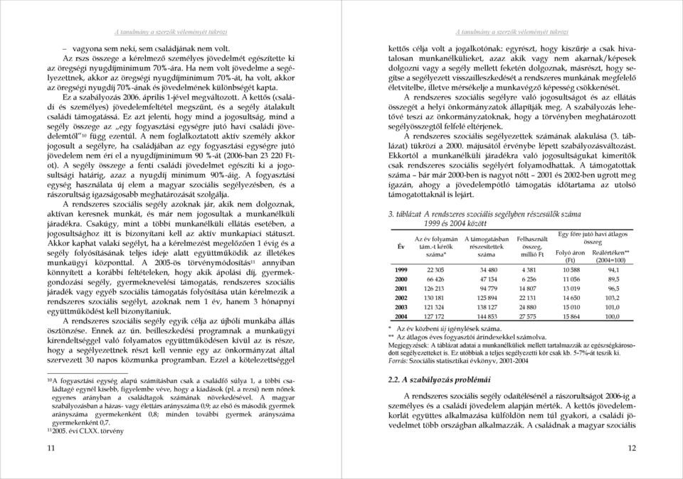 április 1-jével megváltozott. A kettős (családi és személyes) jövedelemfeltétel megszűnt, és a segély átalakult családi támogatássá.