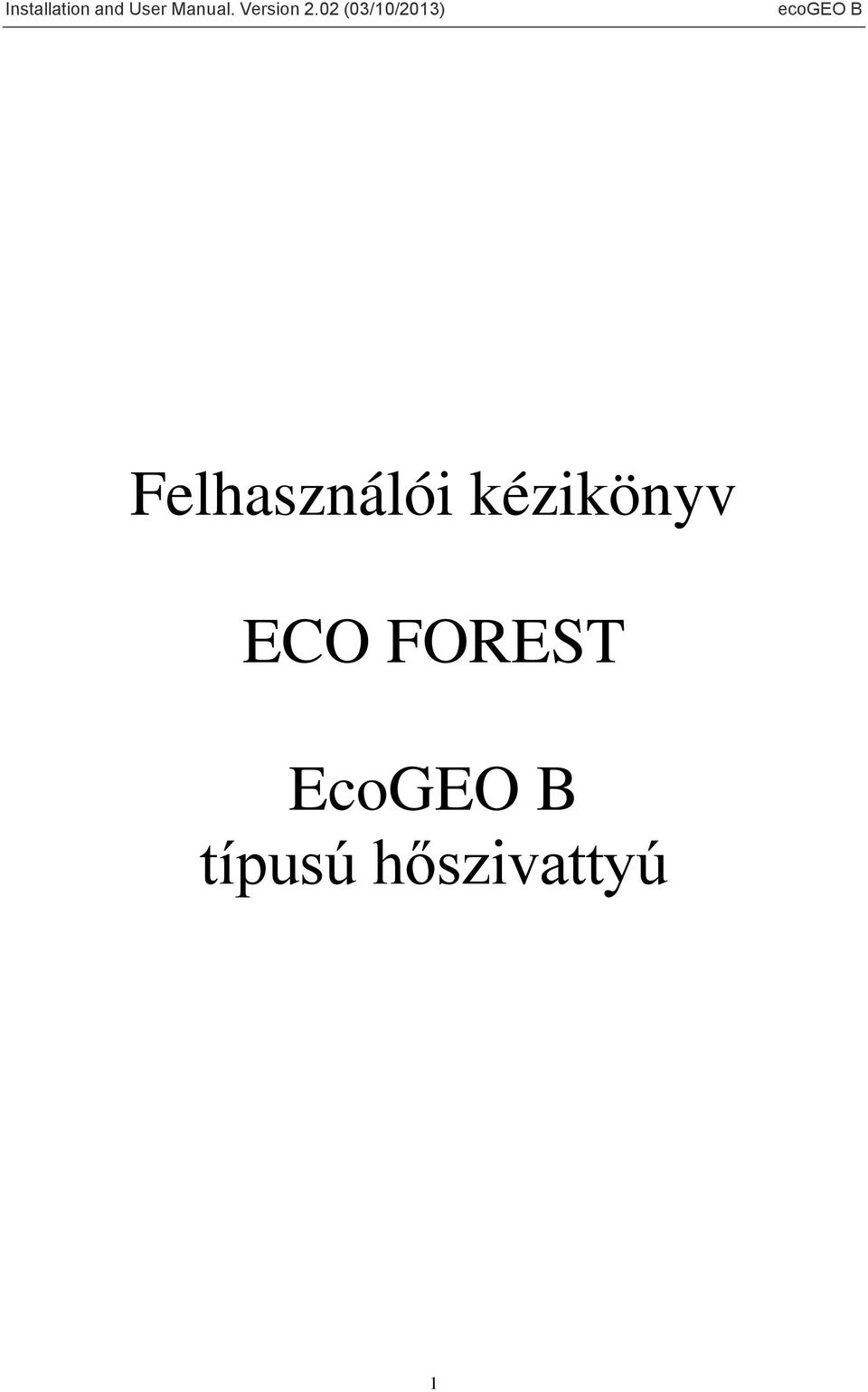 FOREST EcoGEO B