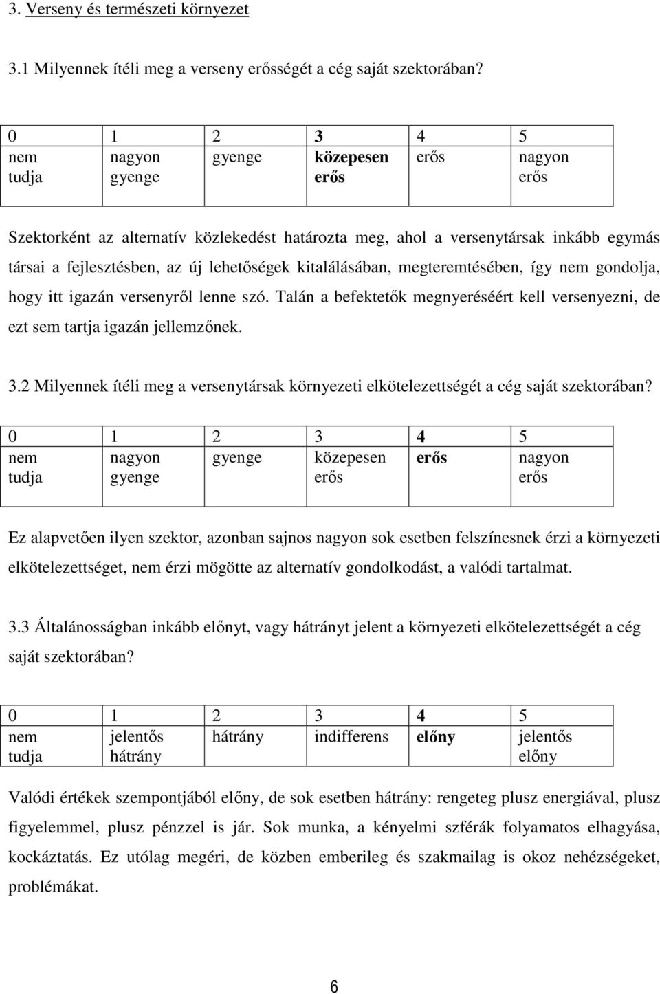 kitalálásában, megteremtésében, így nem gondolja, hogy itt igazán versenyről lenne szó. Talán a befektetők megnyeréséért kell versenyezni, de ezt sem tartja igazán jellemzőnek. 3.