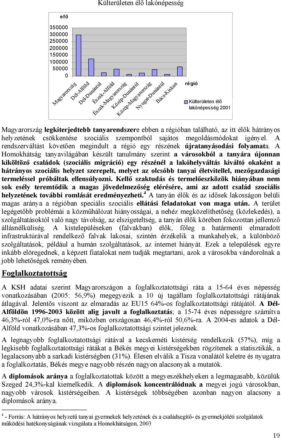 szempontból sajátos megoldásmódokat igényel. A rendszerváltást követően megindult a régió egy részének újratanyásodási folyamata.