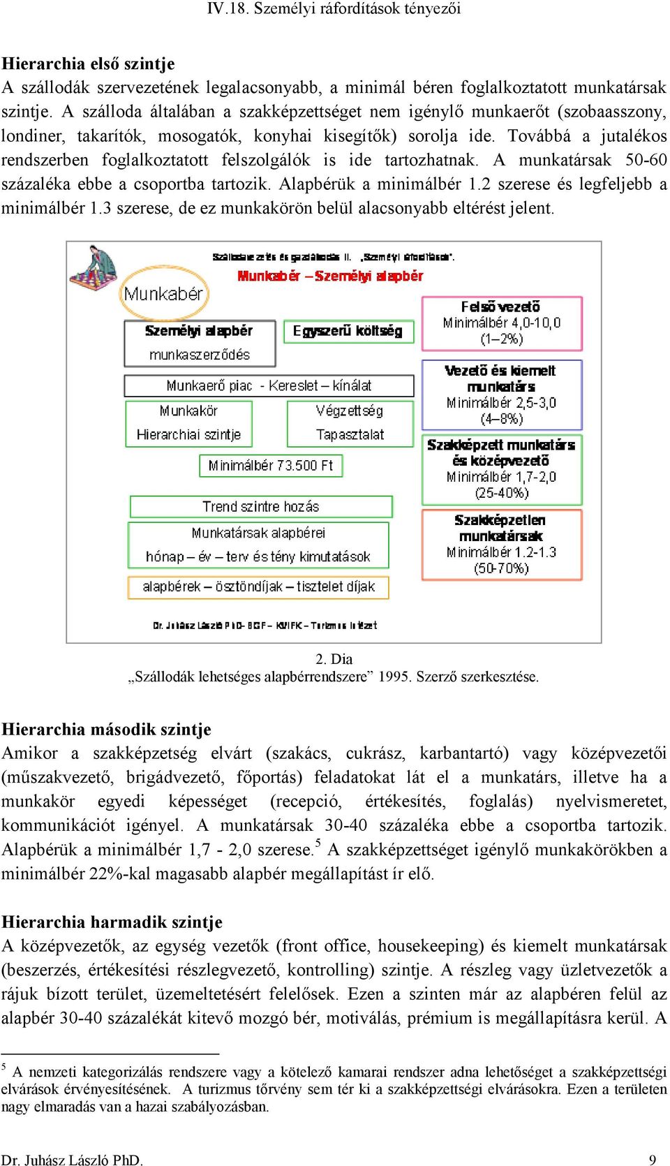 Továbbá a jutalékos rendszerben foglalkoztatott felszolgálók is ide tartozhatnak. A munkatársak 50-60 százaléka ebbe a csoportba tartozik. Alapbérük a minimálbér 1.