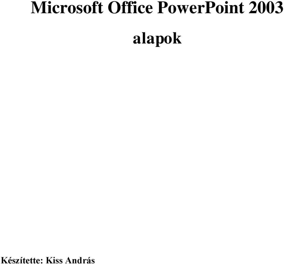 PowerPoint 2003