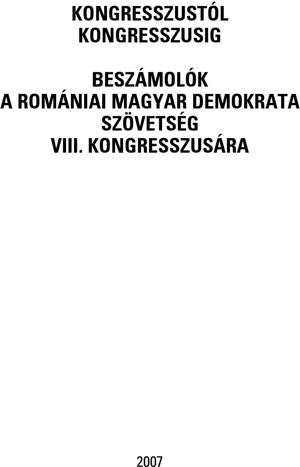 A ROMÁNIAI MAGYAR