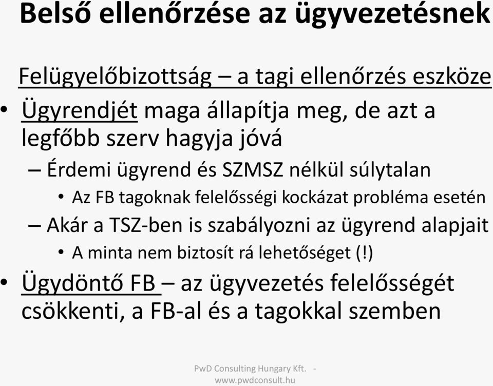 tagoknak felelősségi kockázat probléma esetén Akár a TSZ-ben is szabályozni az ügyrend alapjait A